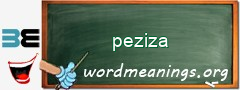 WordMeaning blackboard for peziza